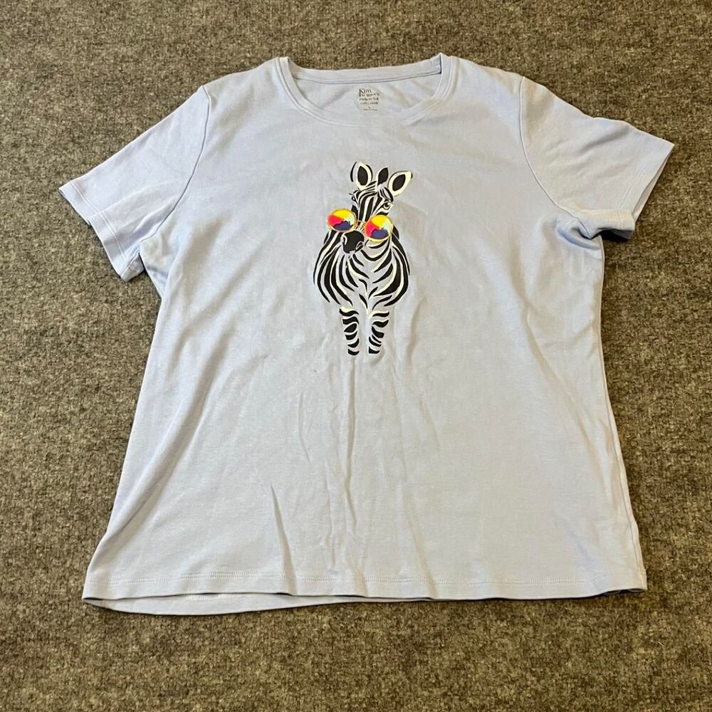 Women's Blue and Purple T-shirt